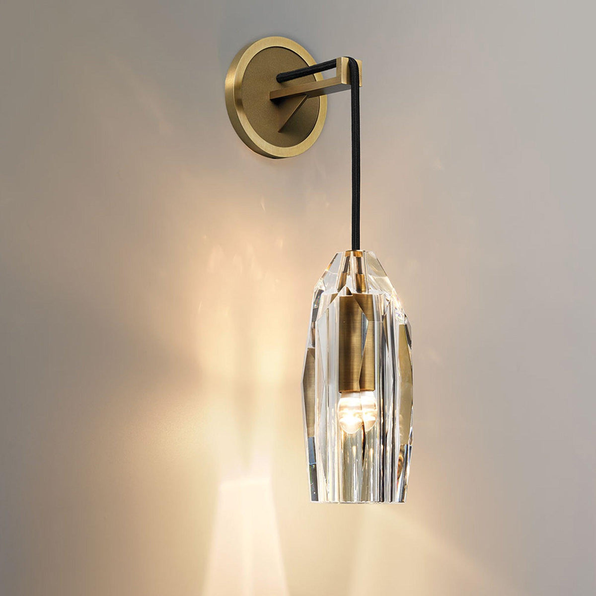 Zorinaris Premium nórdico aplique de pared de cristal