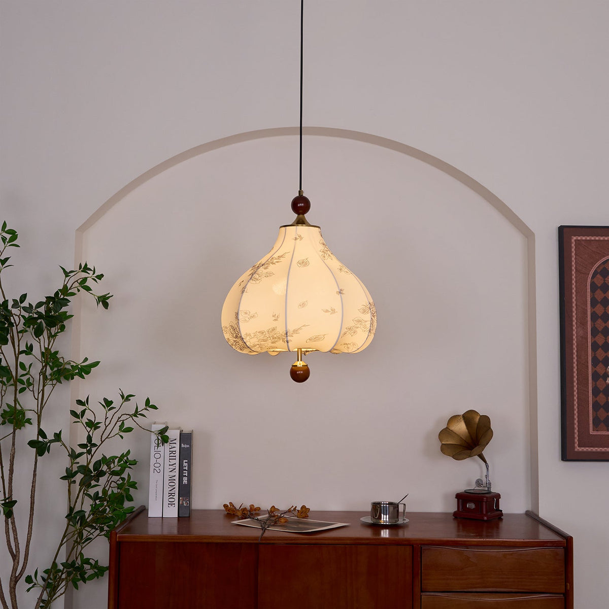 Favian lámpara colgante vintage de madera