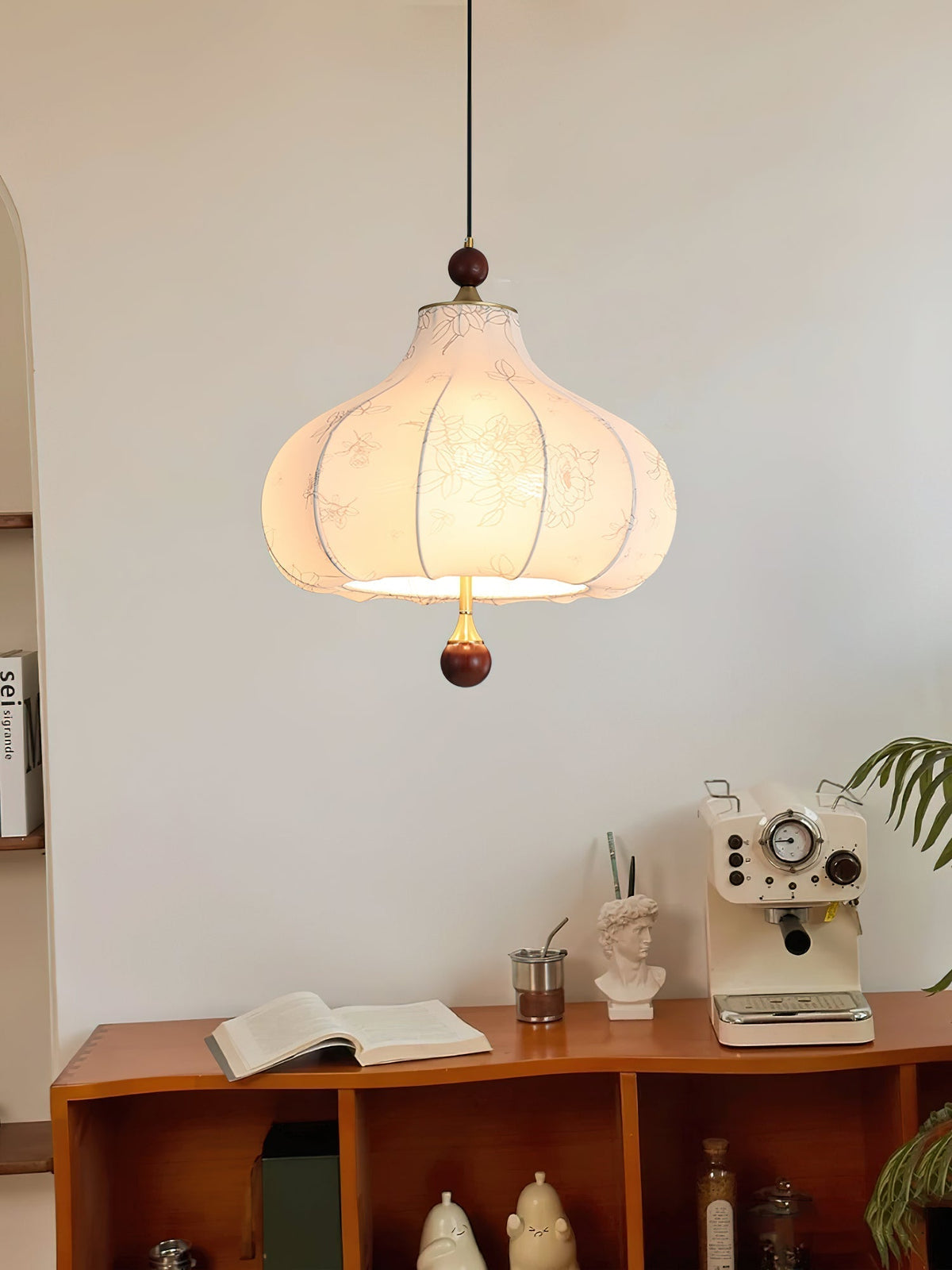 Favian lámpara colgante vintage de madera