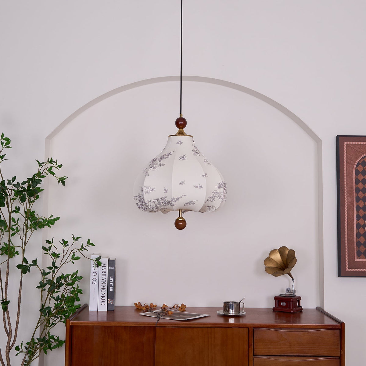 Favian lámpara colgante vintage de madera