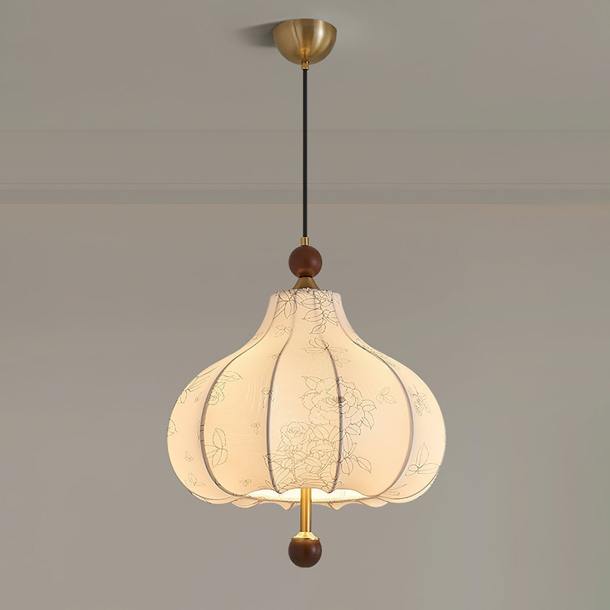 Favian lámpara colgante vintage de madera