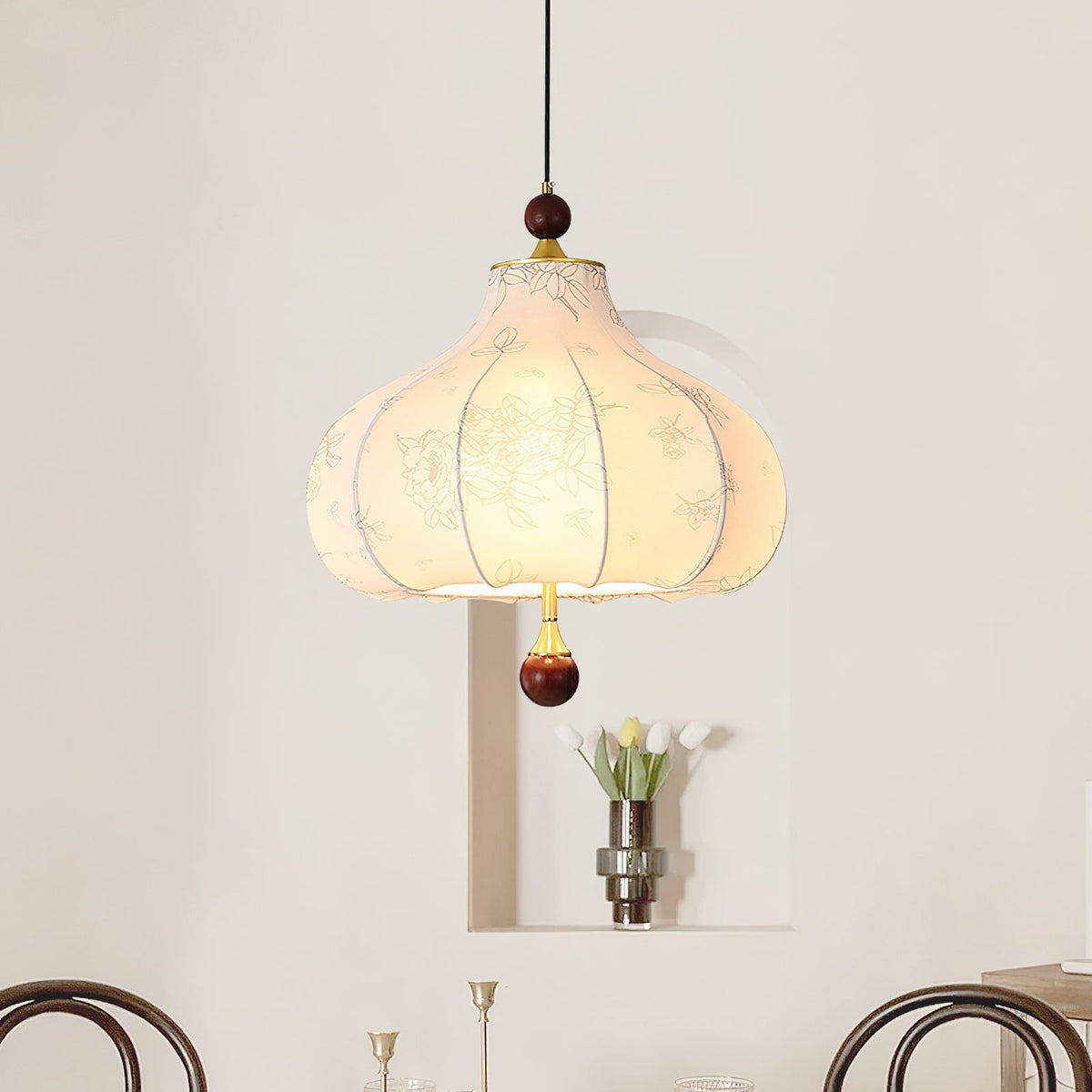Favian lámpara colgante vintage de madera
