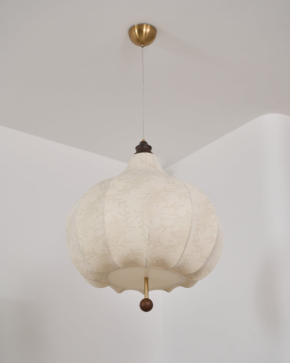Sylerielle lámpara colgante de tejido y madera