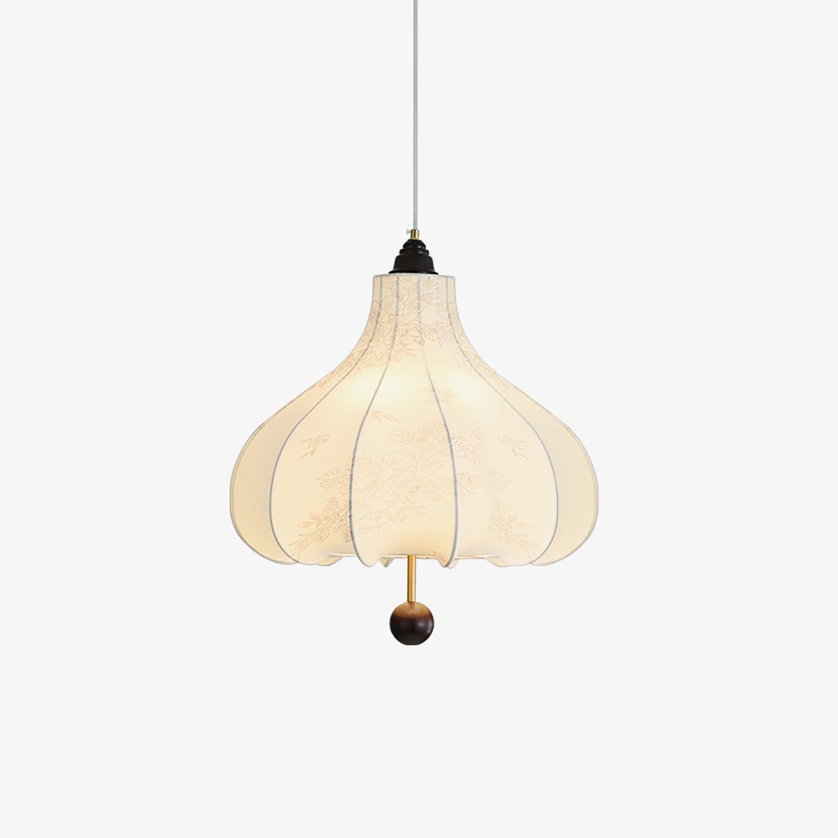 Sylerielle lámpara colgante de tejido y madera