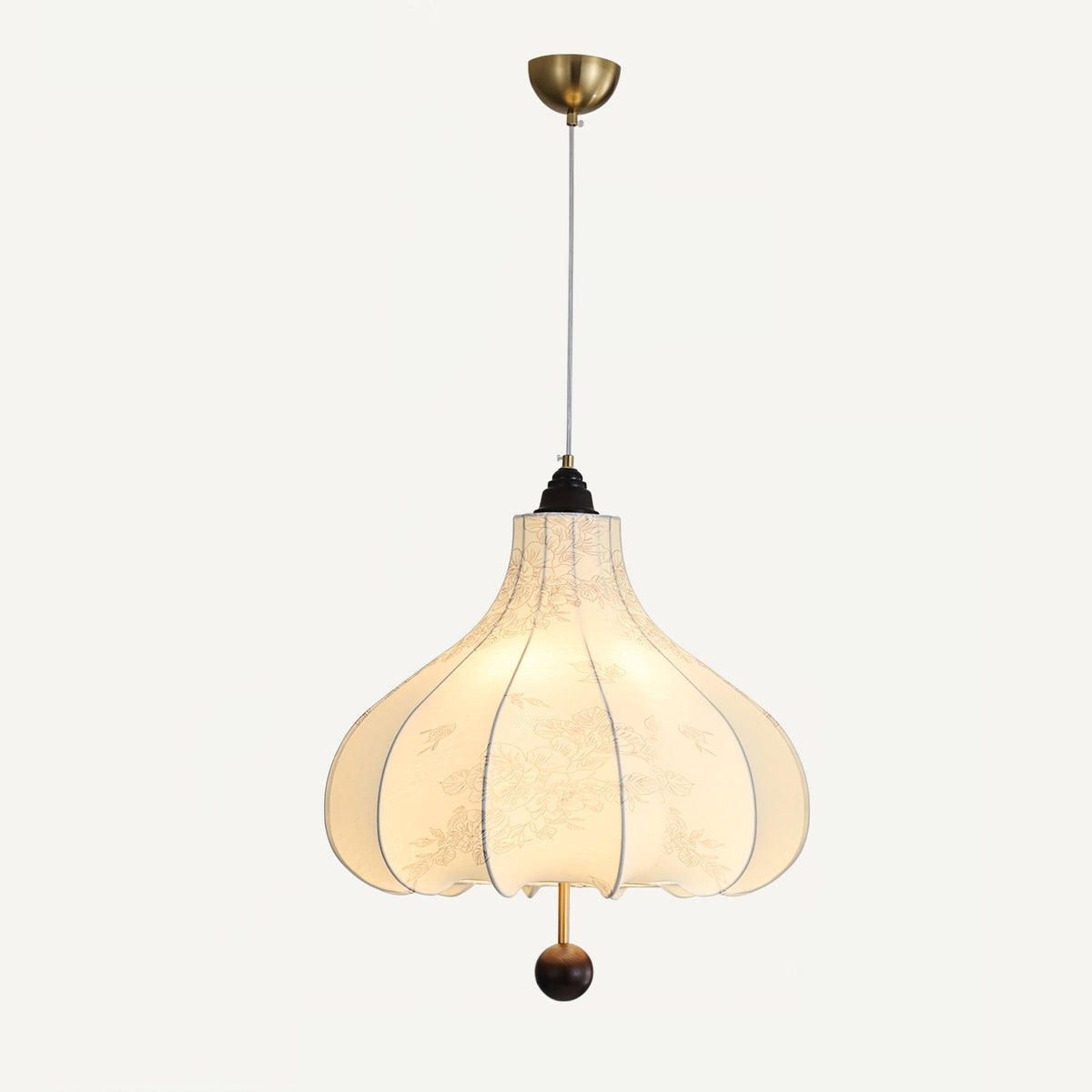 Sylerielle lámpara colgante de tejido y madera
