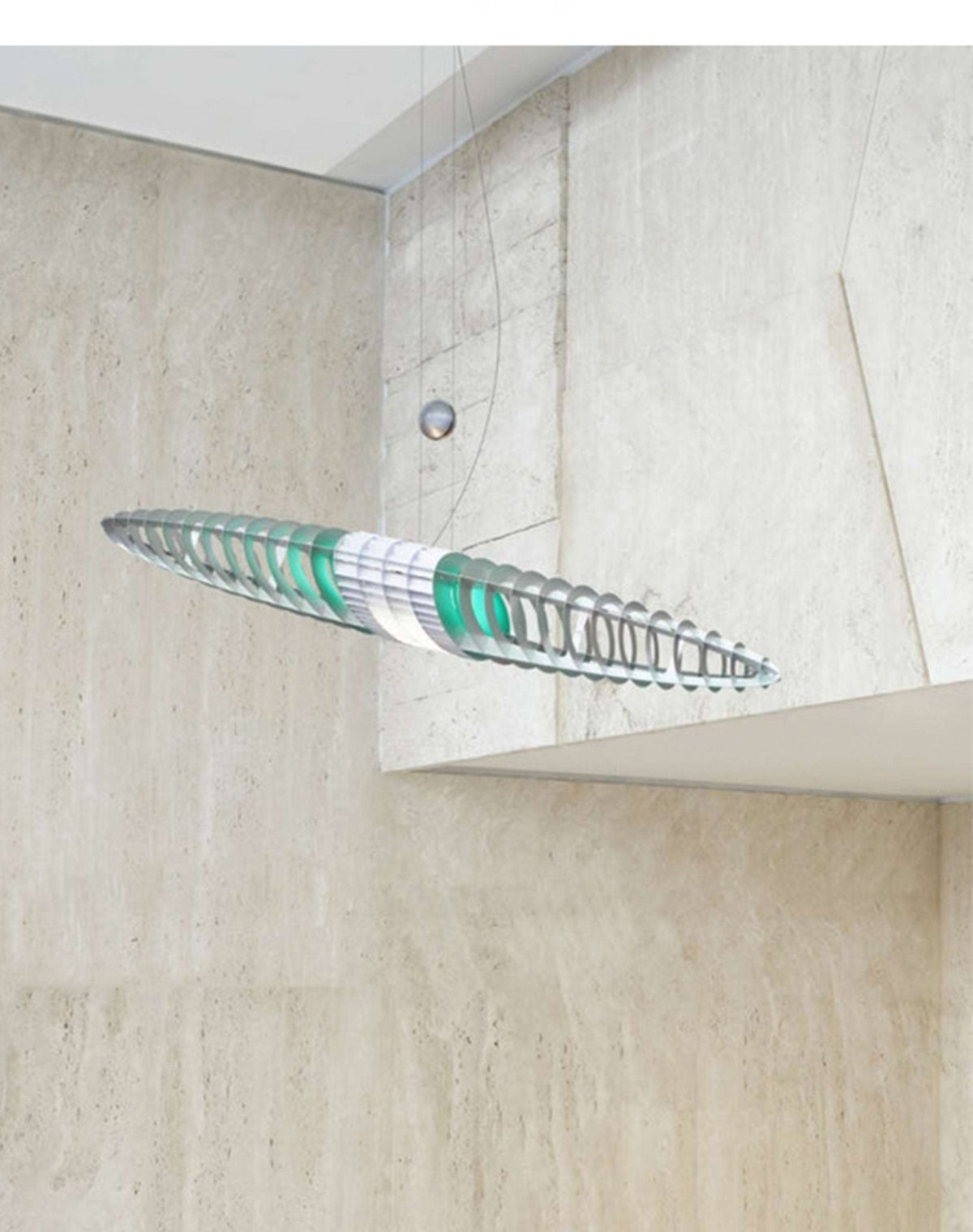 Chroma lámpara colgante Glide Suspension con tres láminas entrelazadas