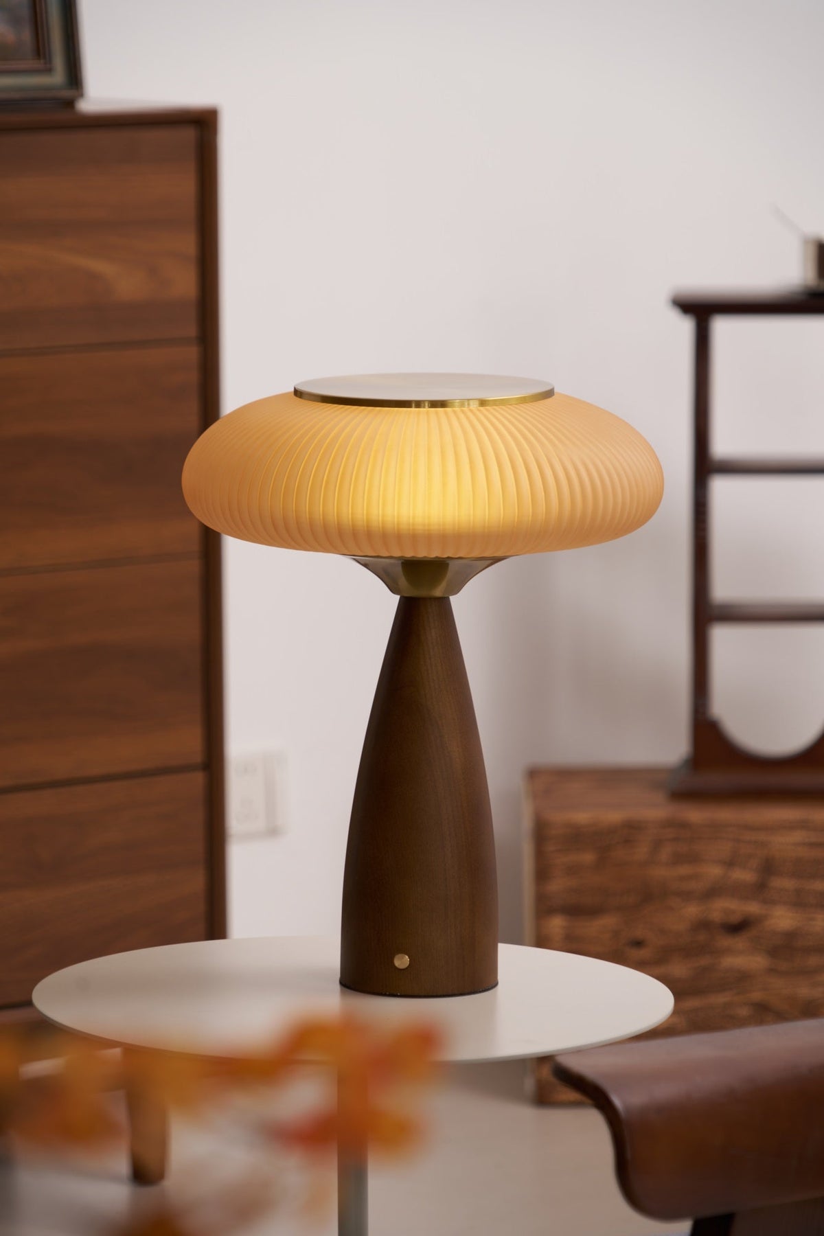 Syleena lámpara de mesa de madera estilo escandinavo