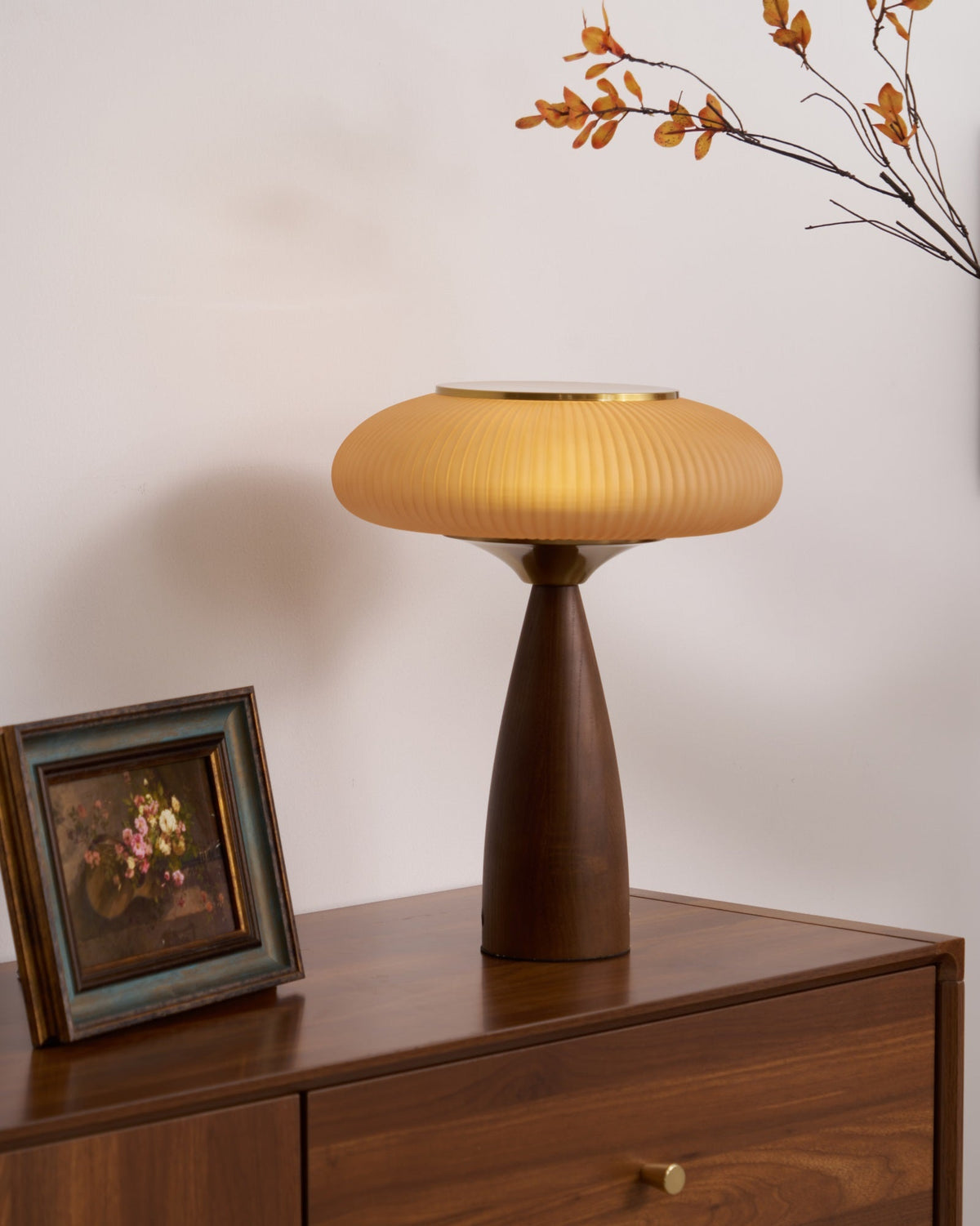 Syleena lámpara de mesa de madera estilo escandinavo
