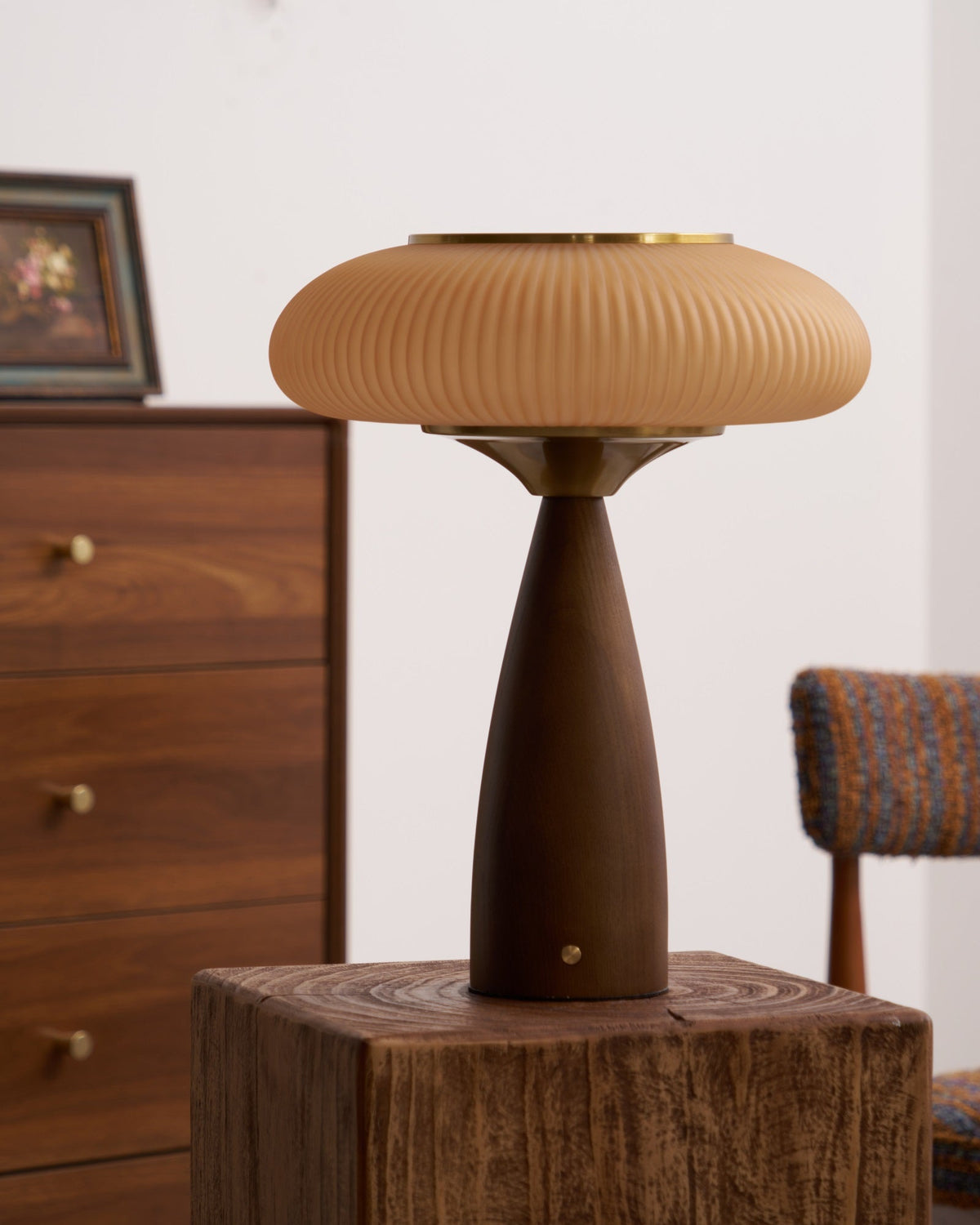 Syleena lámpara de mesa de madera estilo escandinavo