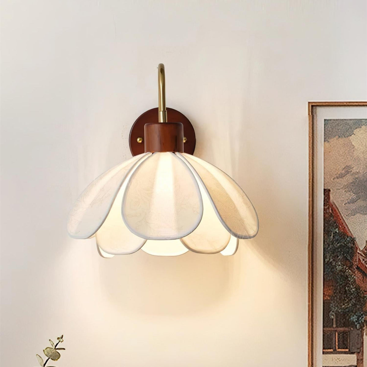 Ritta Lámpara de Pared Floral Vintage