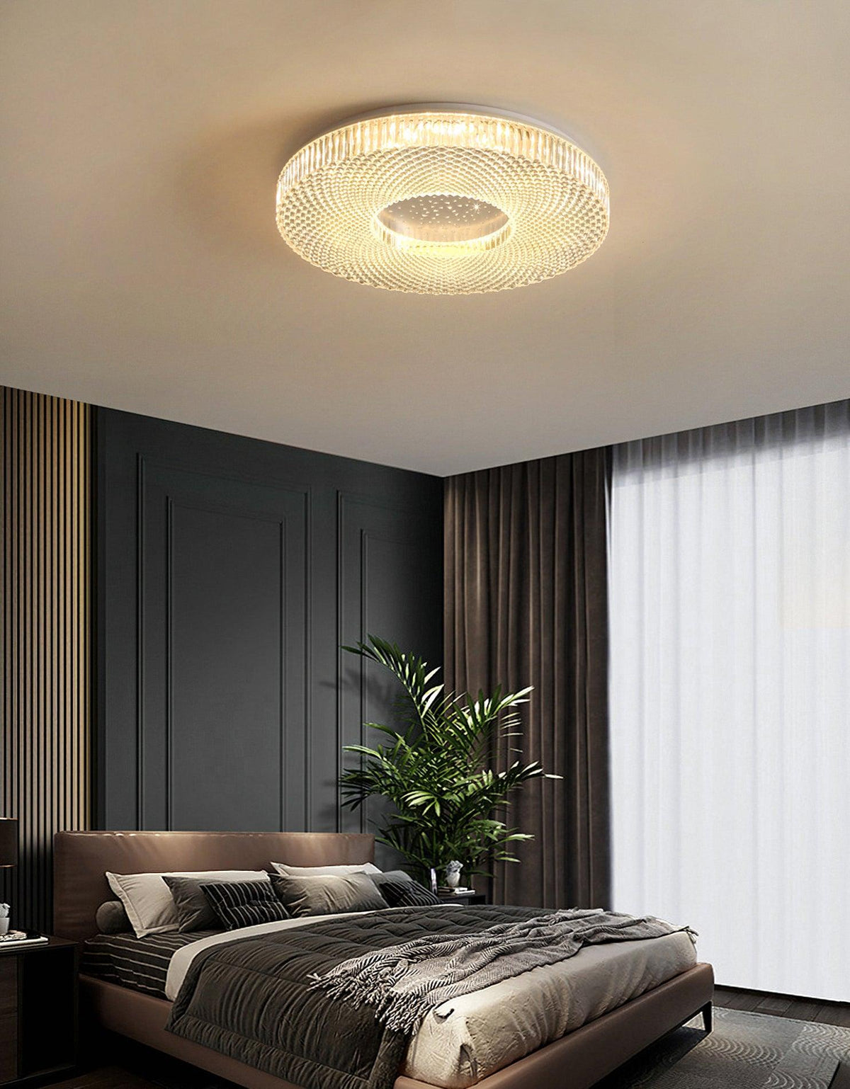 Lucalella lámpara de techo de acrílico LED lujo para sala de estar