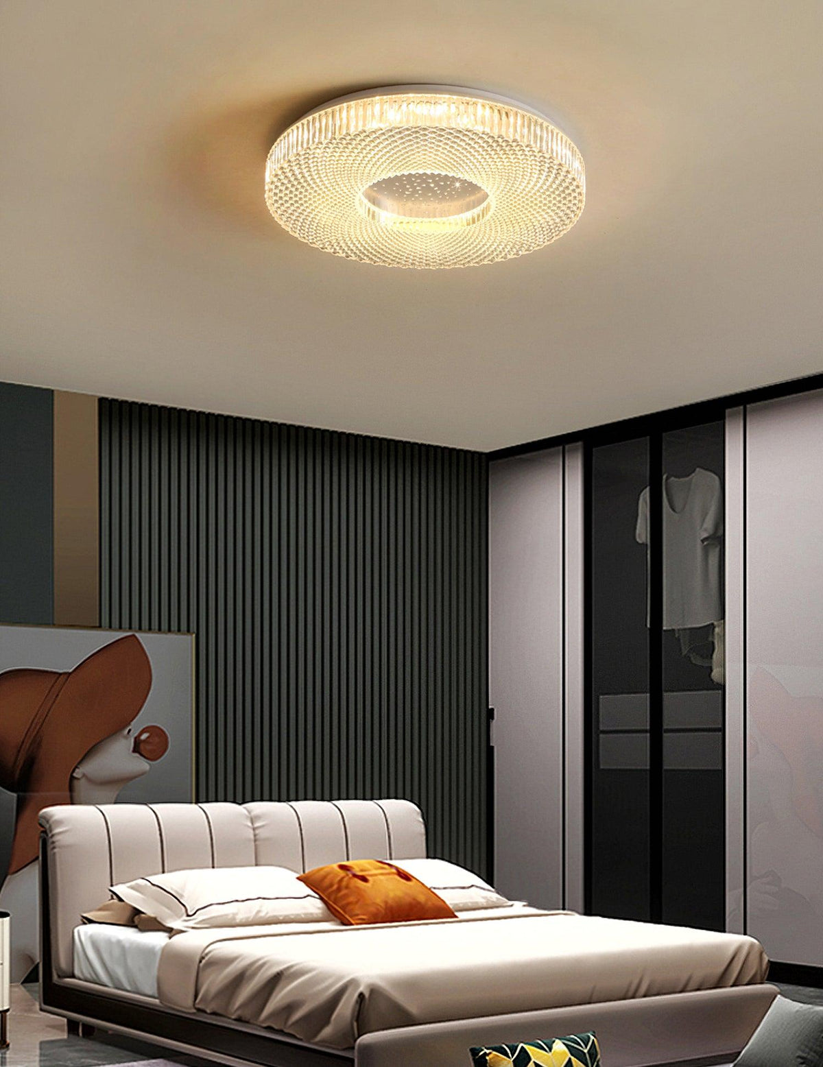 Lucalella lámpara de techo de acrílico LED lujo para sala de estar