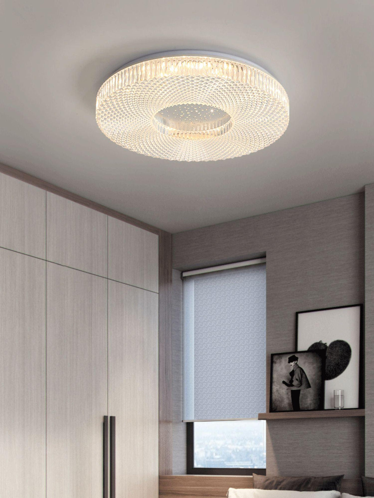 Lucalella lámpara de techo de acrílico LED lujo para sala de estar