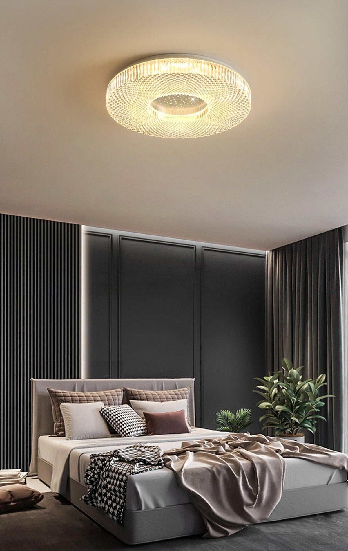 Lucalella lámpara de techo de acrílico LED lujo para sala de estar