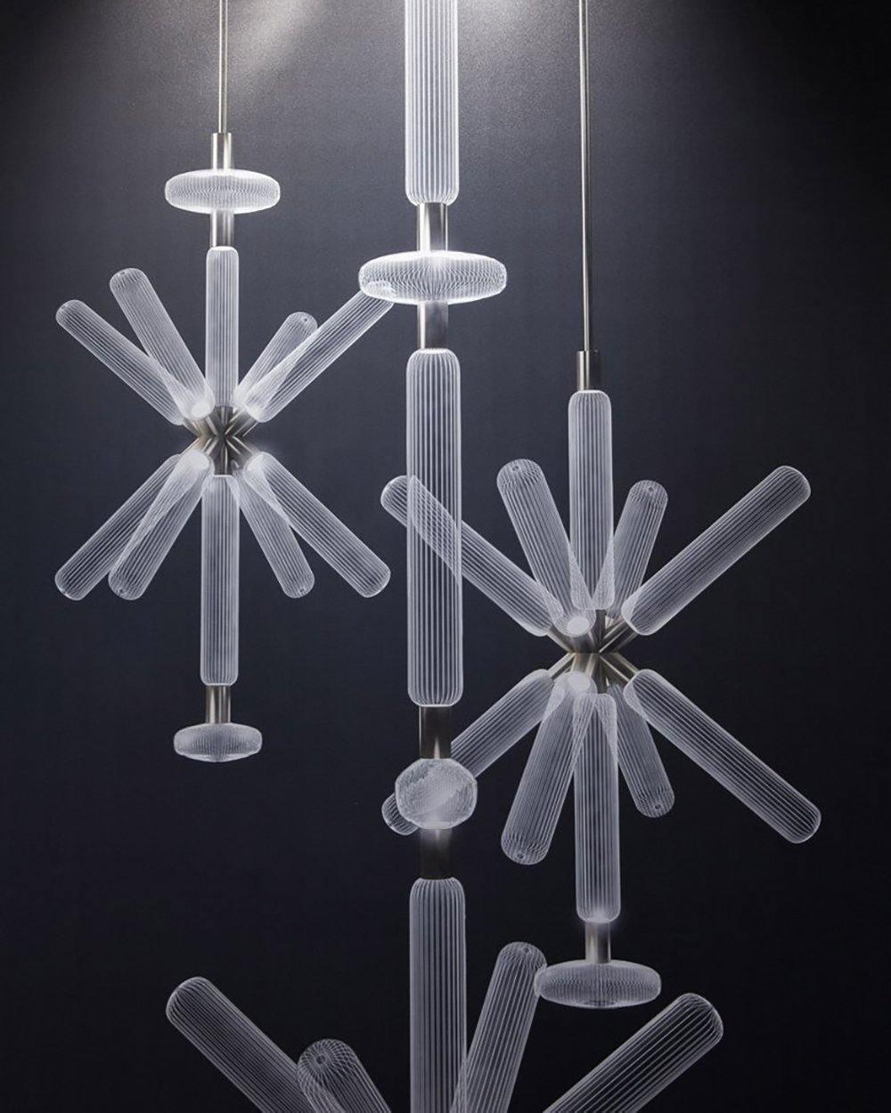 Tika lámpara colgante cristal Cylinder Cipher Contemporary