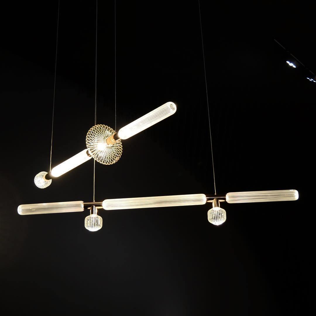 Tika lámpara colgante cristal Cylinder Cipher Contemporary