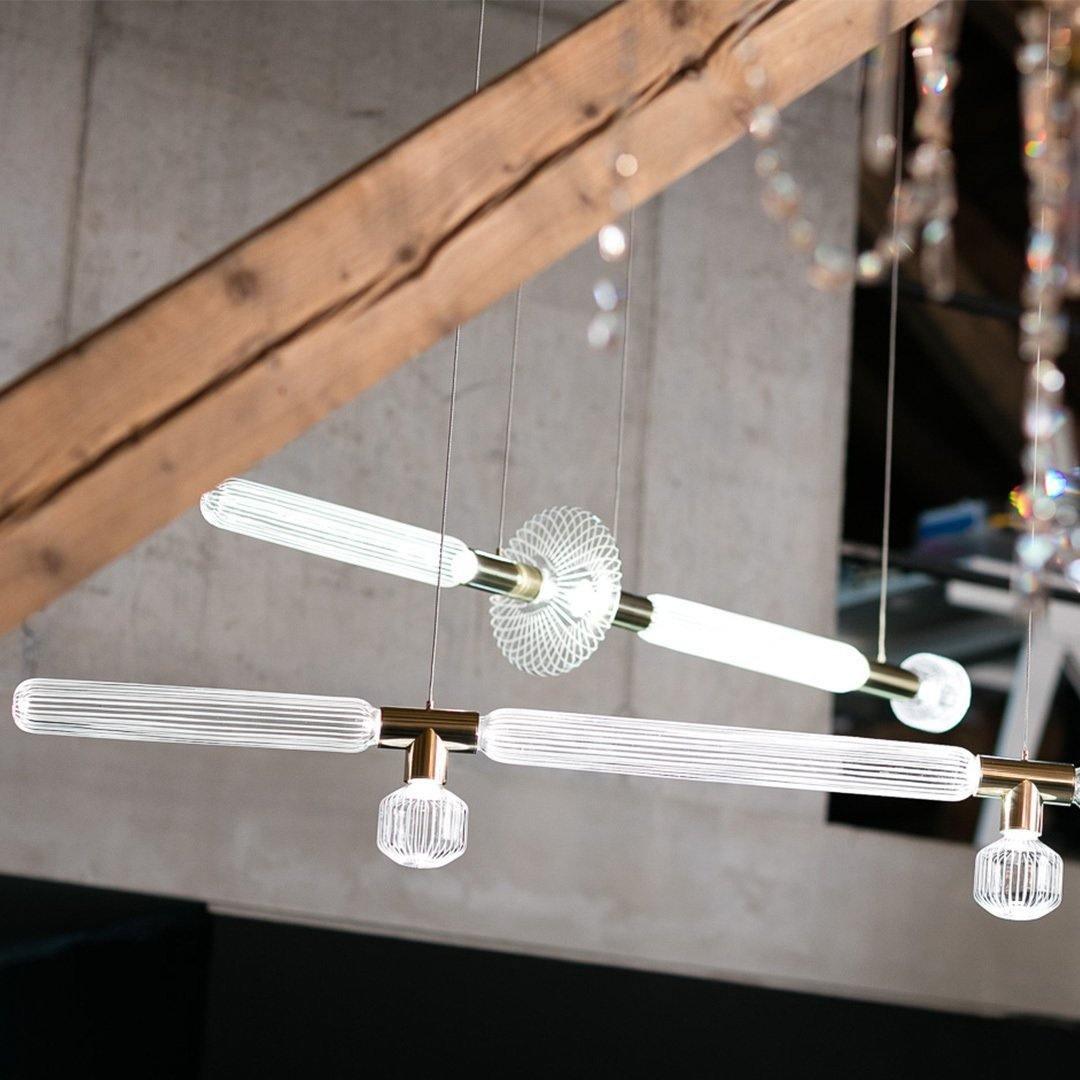 Tika lámpara colgante cristal Cylinder Cipher Contemporary