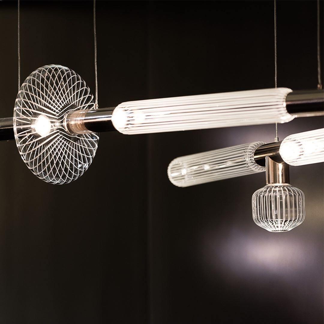 Tika lámpara colgante cristal Cylinder Cipher Contemporary