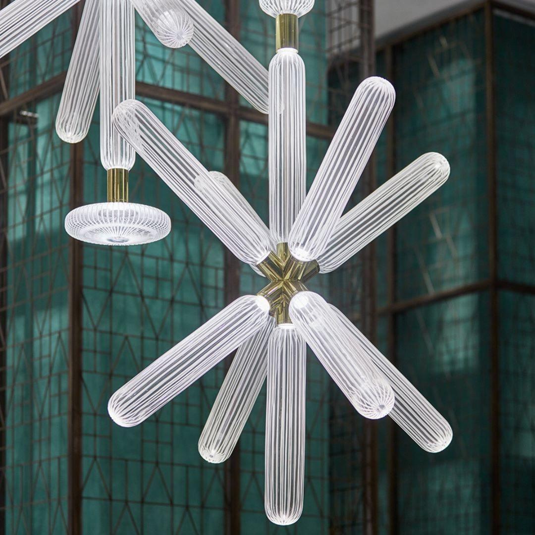 Tika lámpara colgante cristal Cylinder Cipher Contemporary