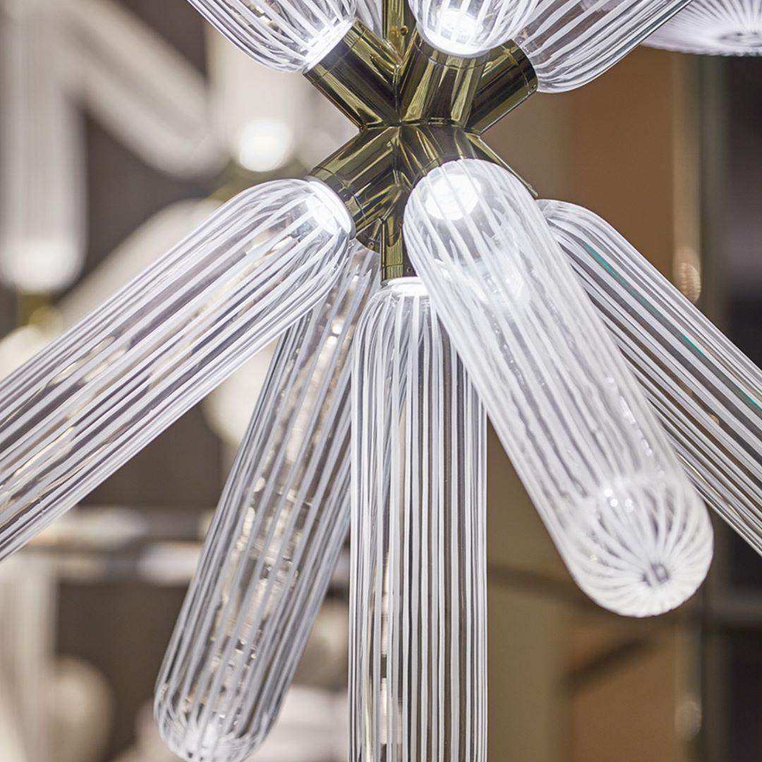 Tika lámpara colgante cristal Cylinder Cipher Contemporary