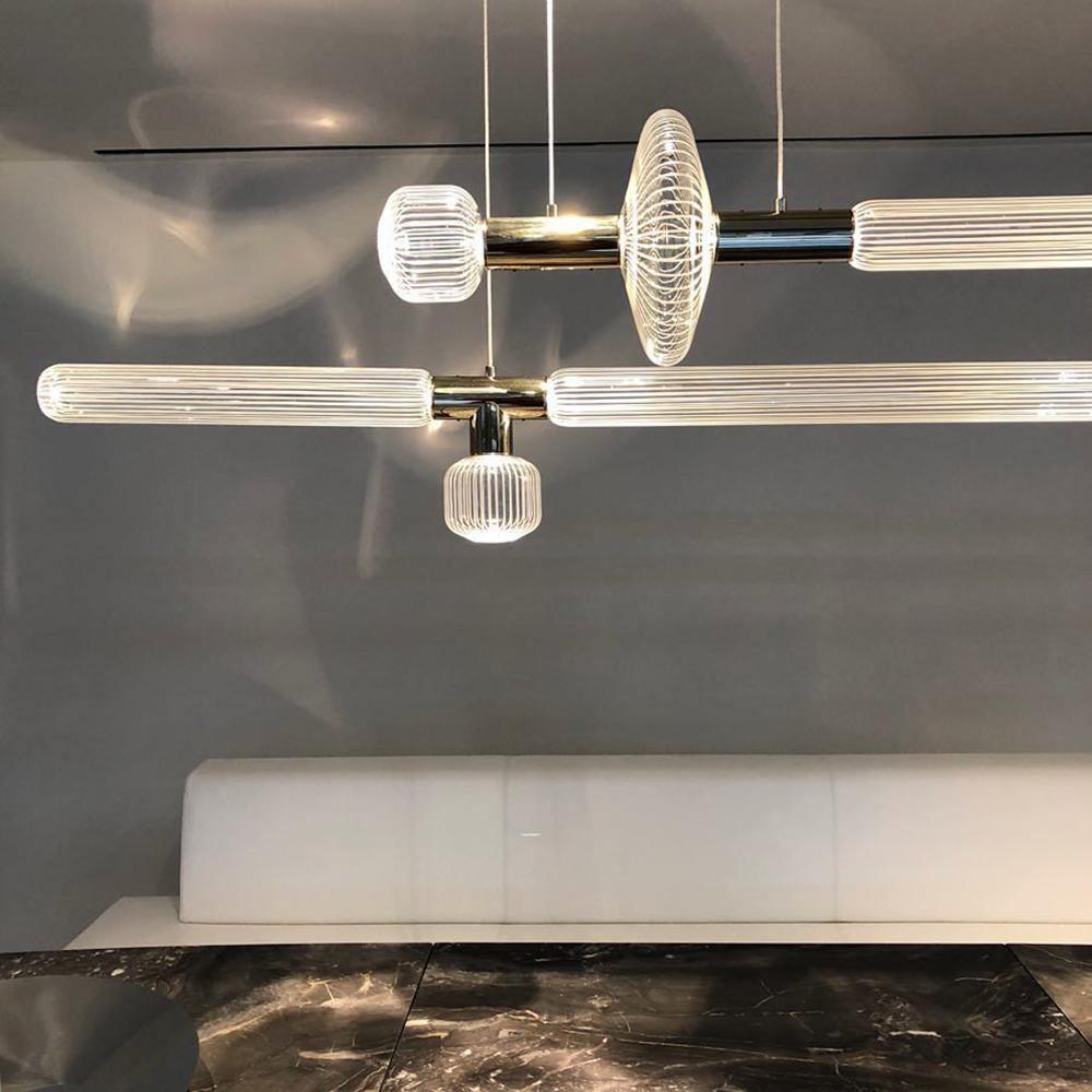 Tika lámpara colgante cristal Cylinder Cipher Contemporary