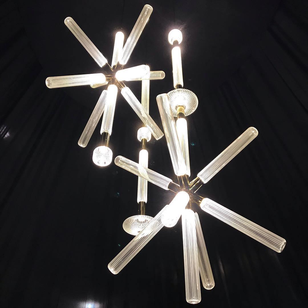Tika lámpara colgante cristal Cylinder Cipher Contemporary