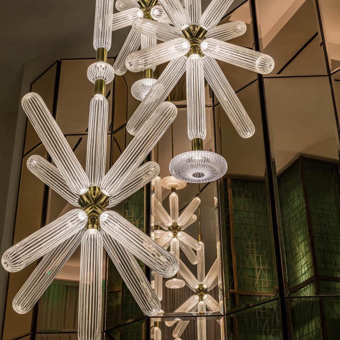 Tika lámpara colgante cristal Cylinder Cipher Contemporary