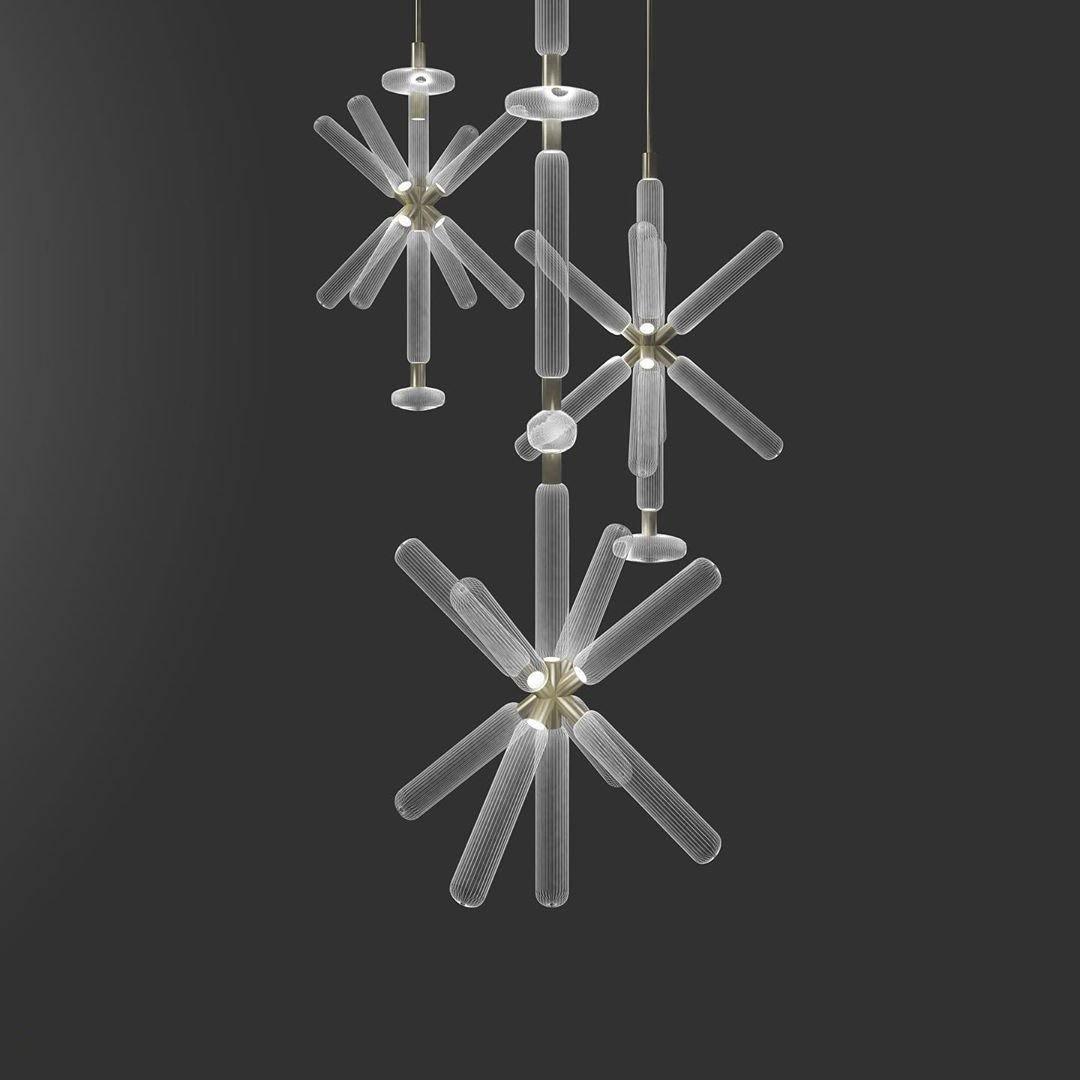 Tika lámpara colgante cristal Cylinder Cipher Contemporary