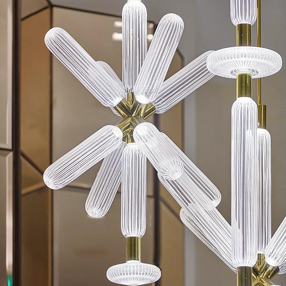 Tika lámpara colgante cristal Cylinder Cipher Contemporary