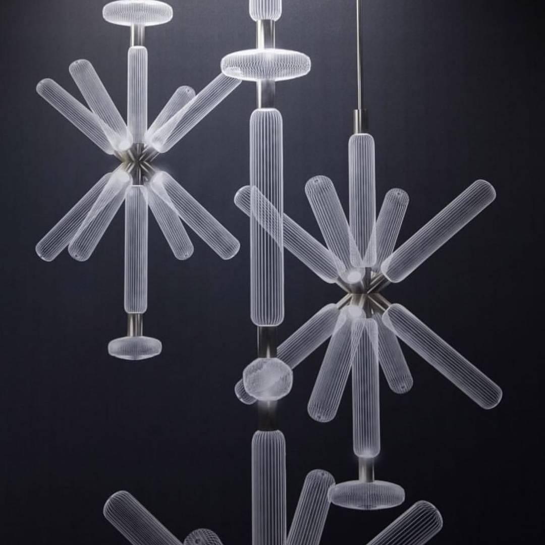 Tika lámpara colgante cristal Cylinder Cipher Contemporary