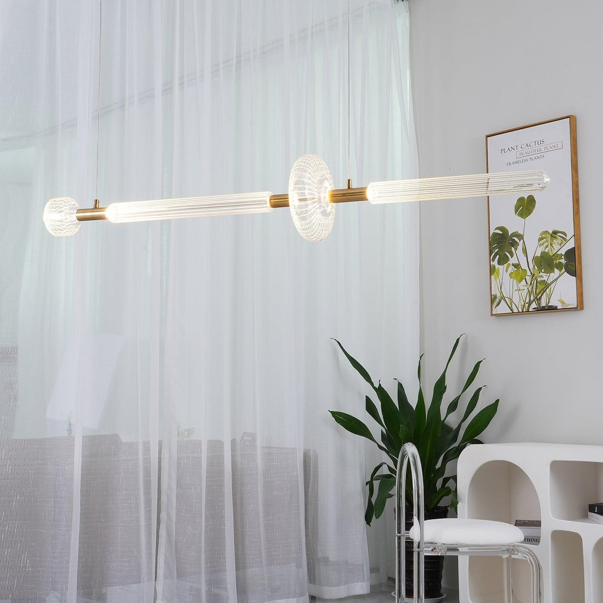 Tika lámpara colgante cristal Cylinder Cipher Contemporary