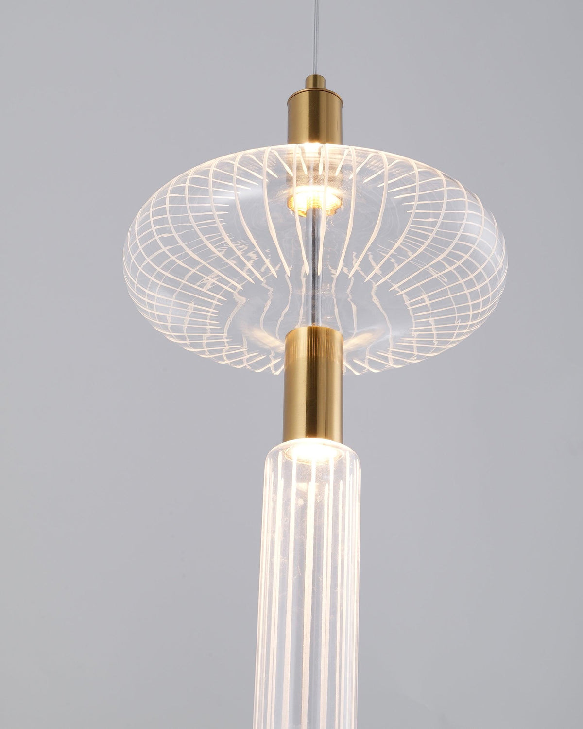 Tika lámpara colgante cristal Cylinder Cipher Contemporary