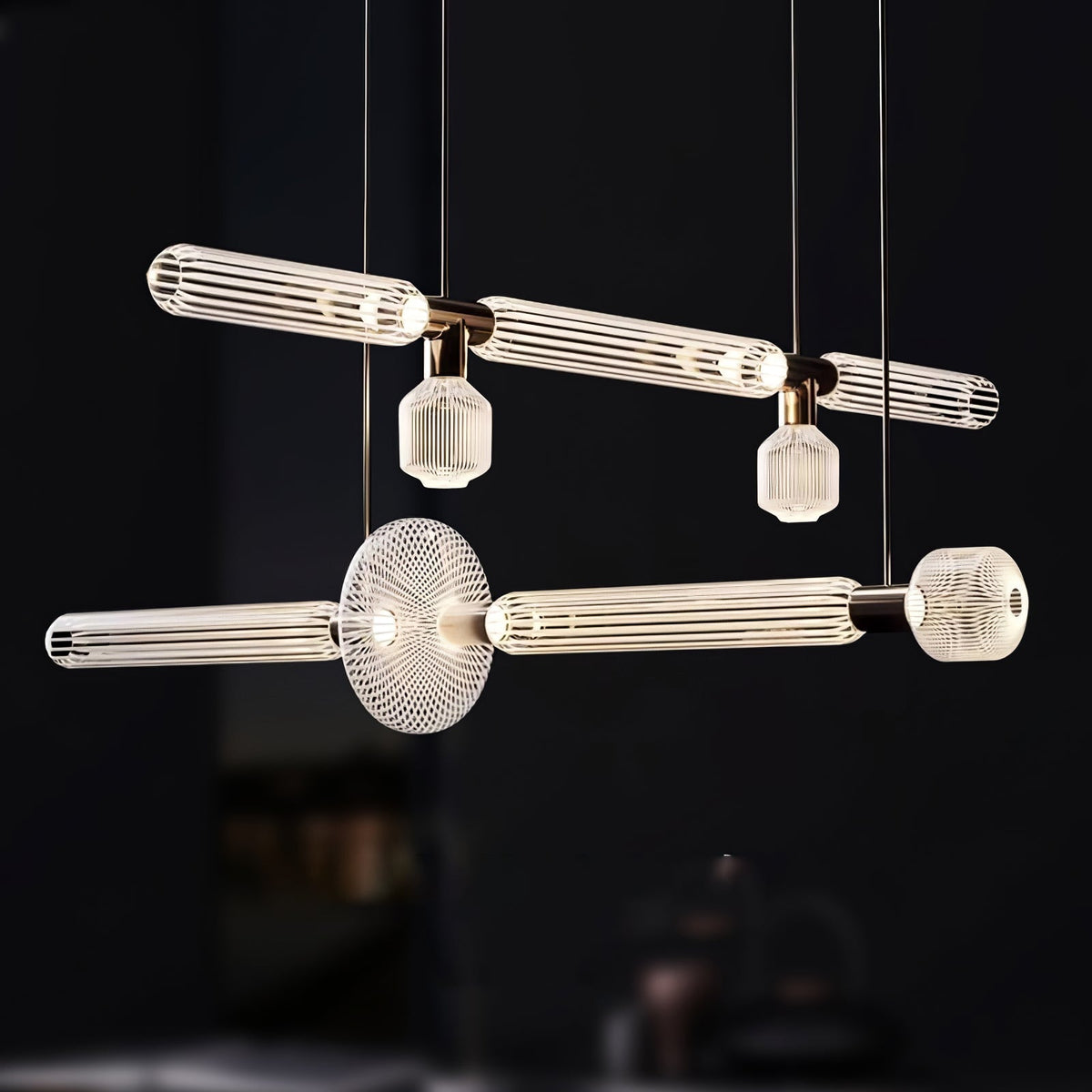 Tika lámpara colgante cristal Cylinder Cipher Contemporary