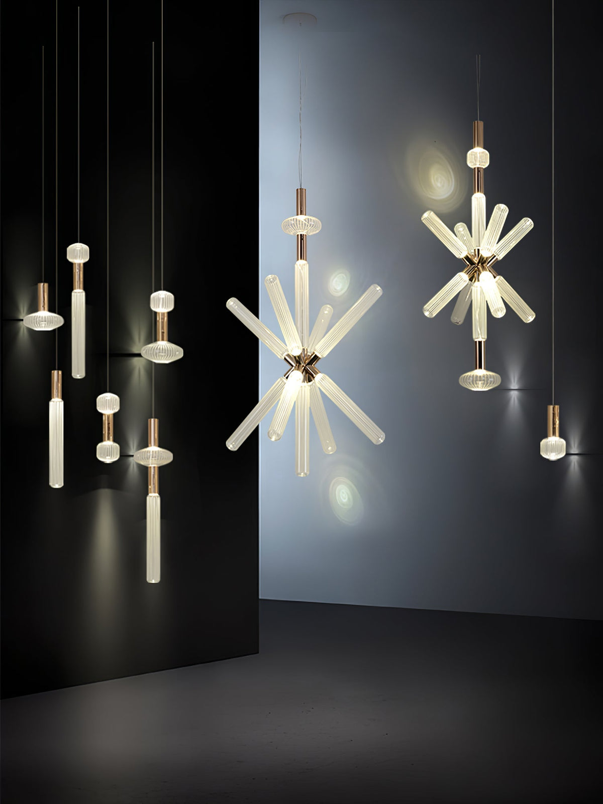 Tika lámpara colgante cristal Cylinder Cipher Contemporary