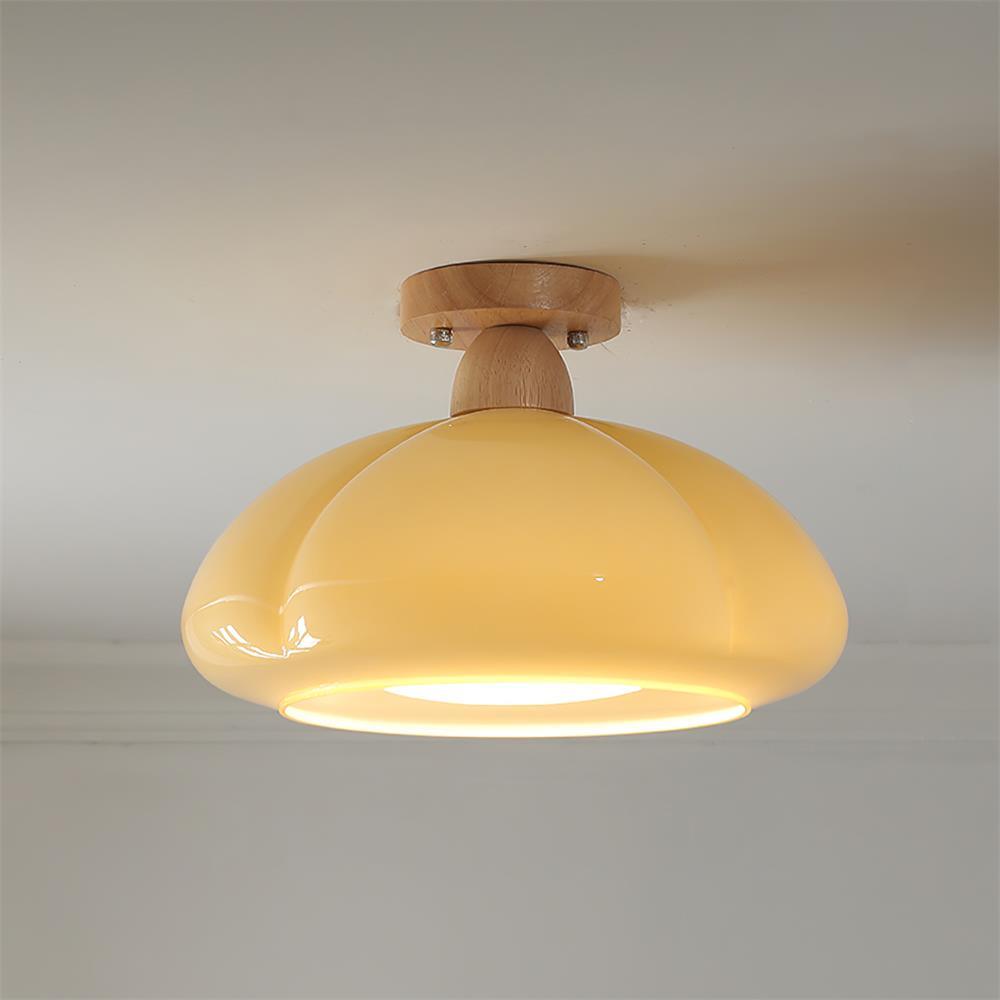 Riva plafón de vidrio ámbar semi empotrado