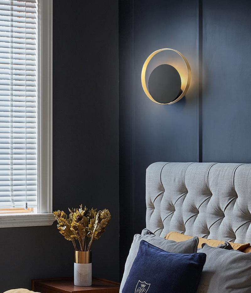 Erliren aplique de pared moderno minimalista circular