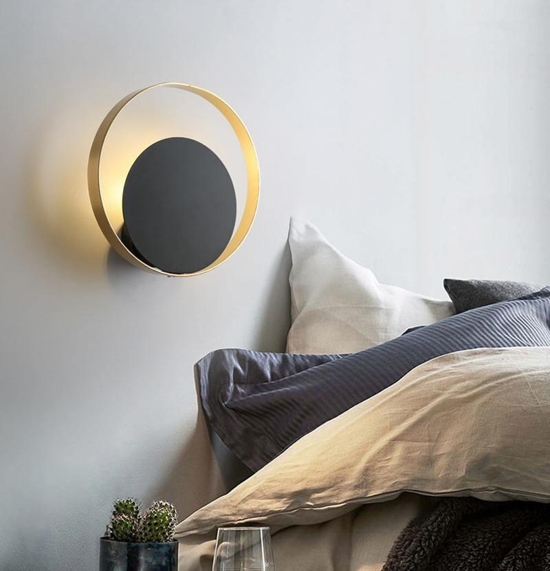 Erliren aplique de pared moderno minimalista circular