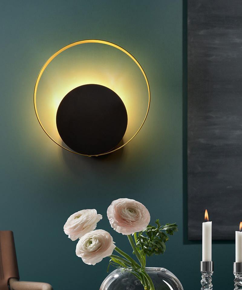 Erliren aplique de pared moderno minimalista circular