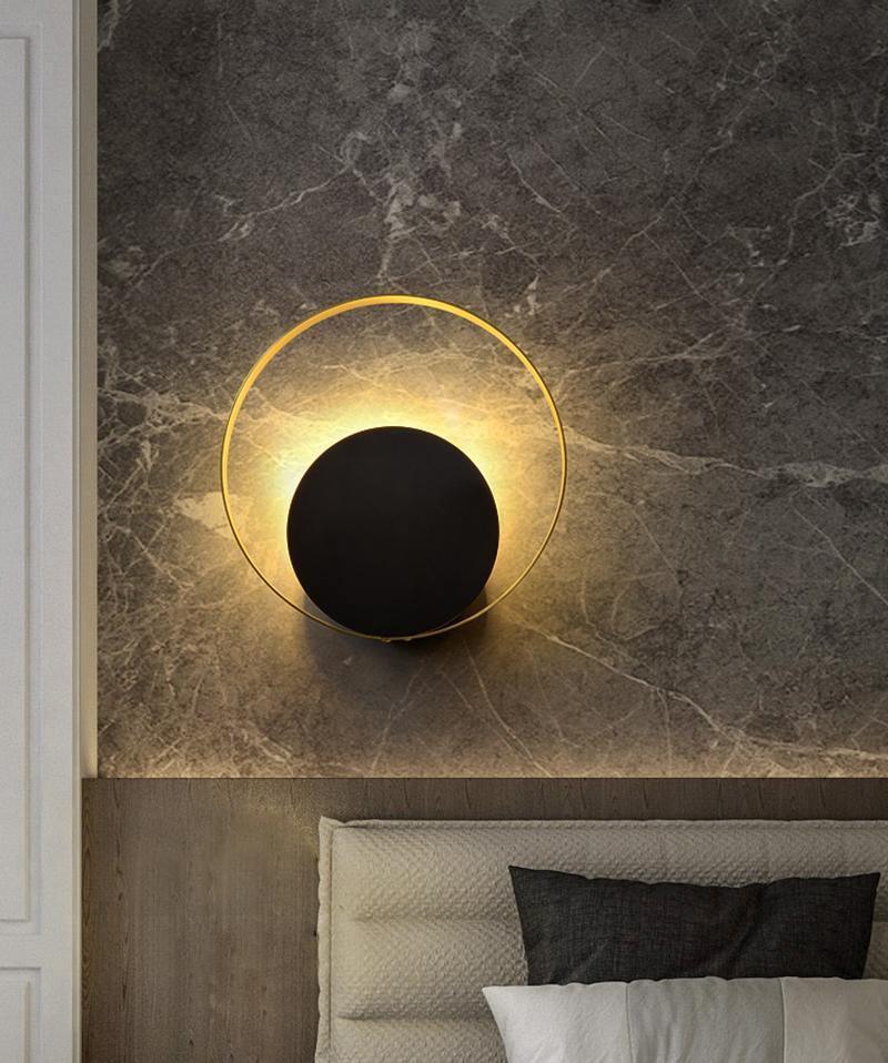 Erliren aplique de pared moderno minimalista circular