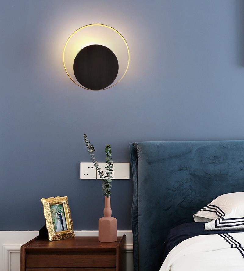 Erliren aplique de pared moderno minimalista circular