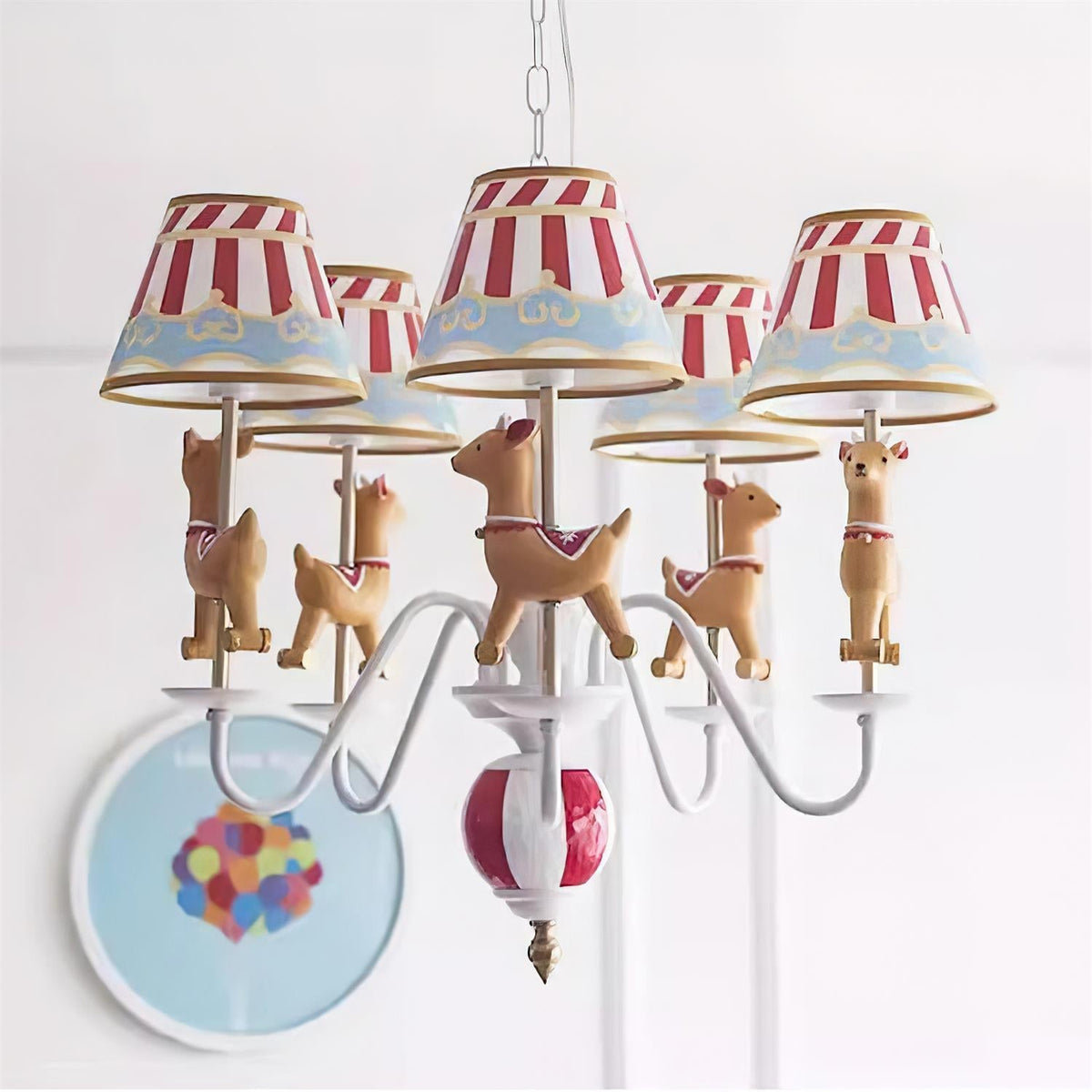 Solvian lámpara de araña Carousel Kids de estilo lúdico