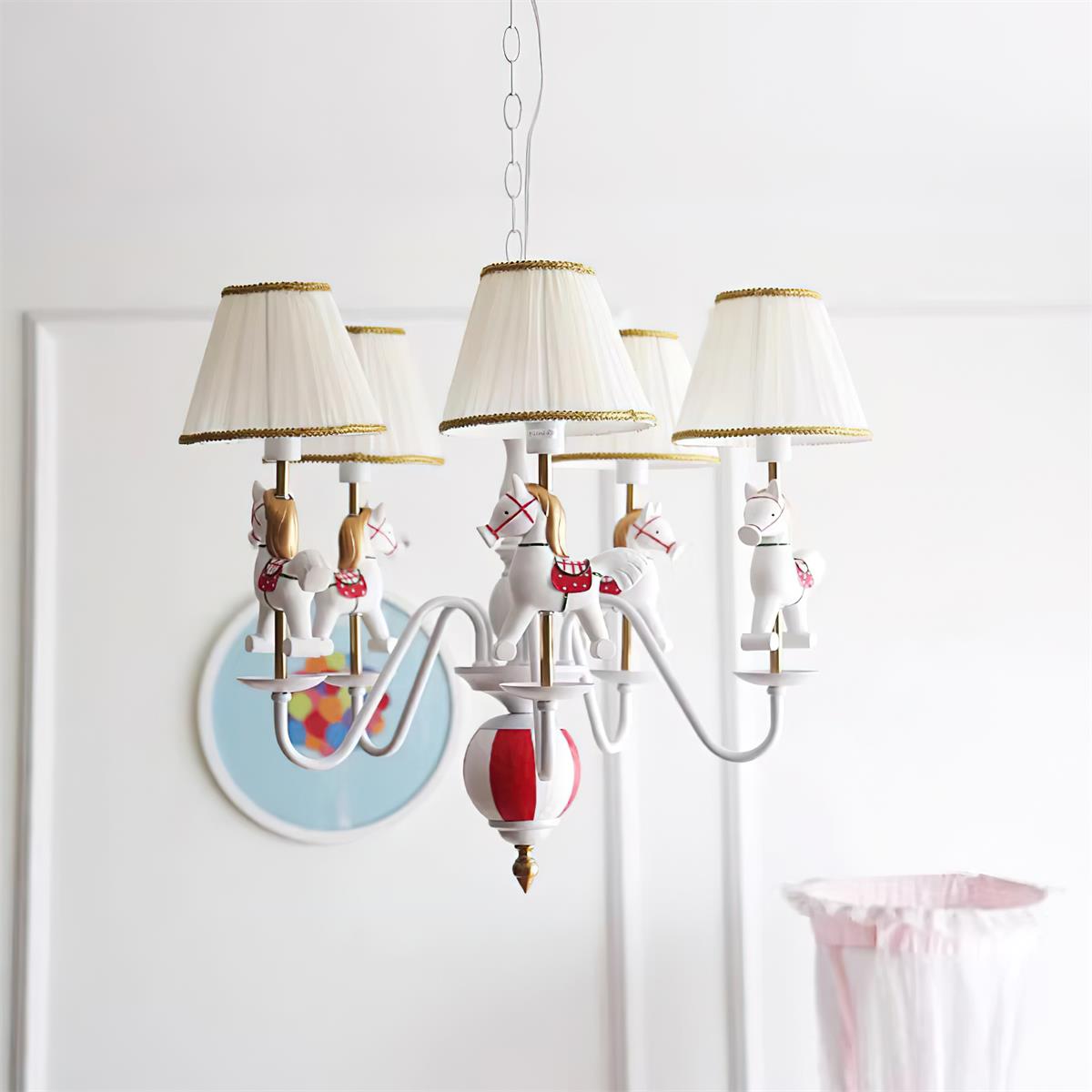 Solvian lámpara de araña Carousel Kids de estilo lúdico