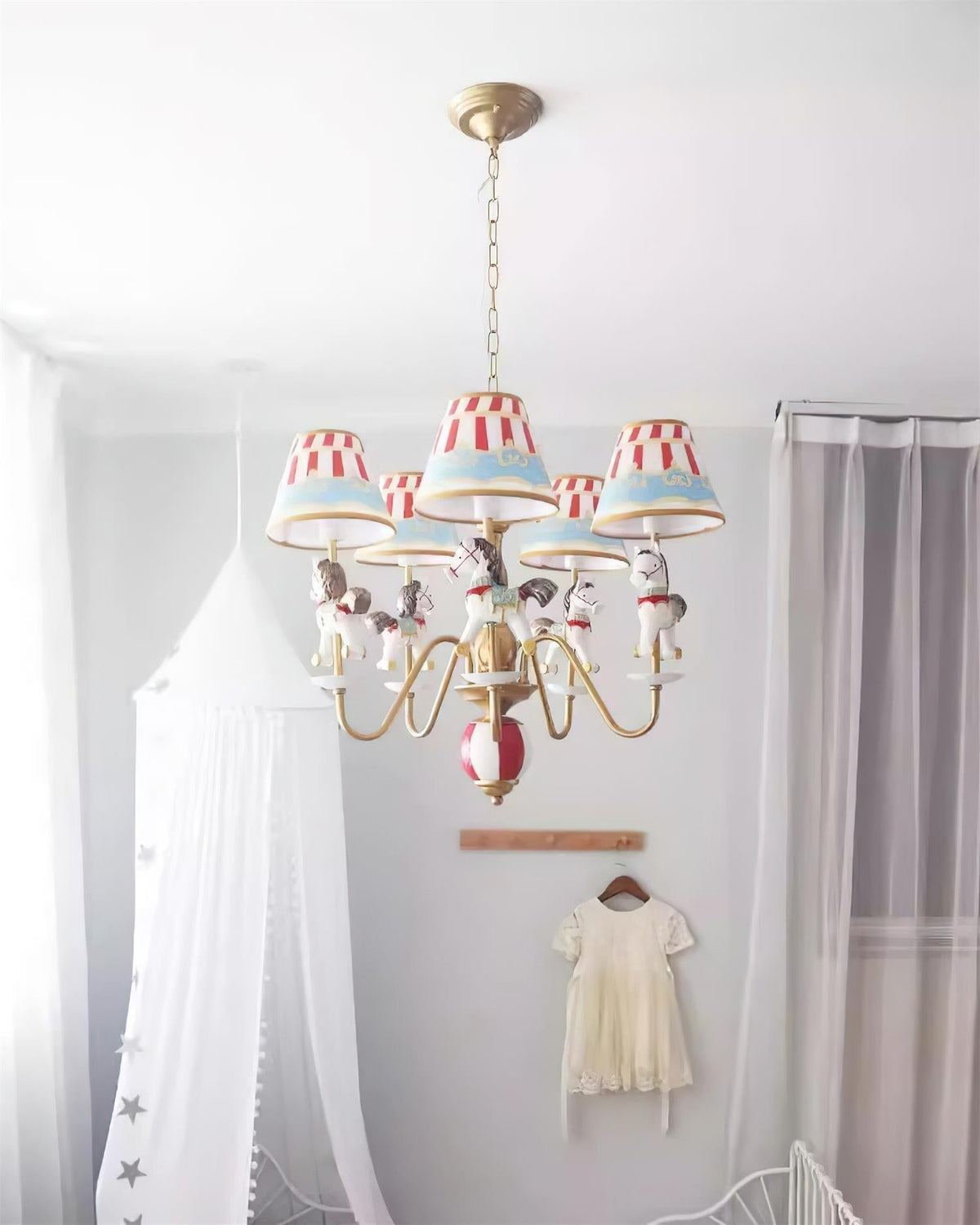 Solvian lámpara de araña Carousel Kids de estilo lúdico