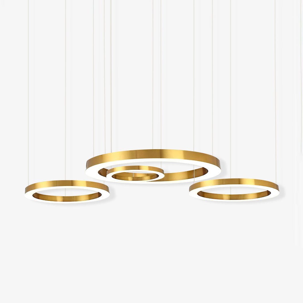 Dexlin lámpara colgante LED anillo dorado moderno 3-Anillo