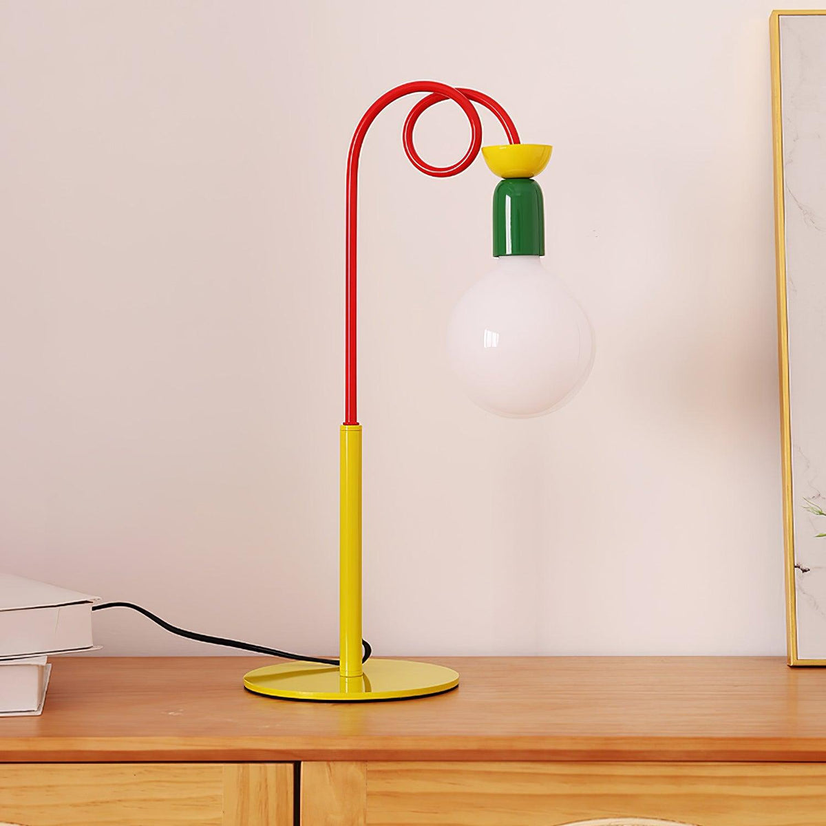 Trilo lámpara de mesa de vidrio juguetona
