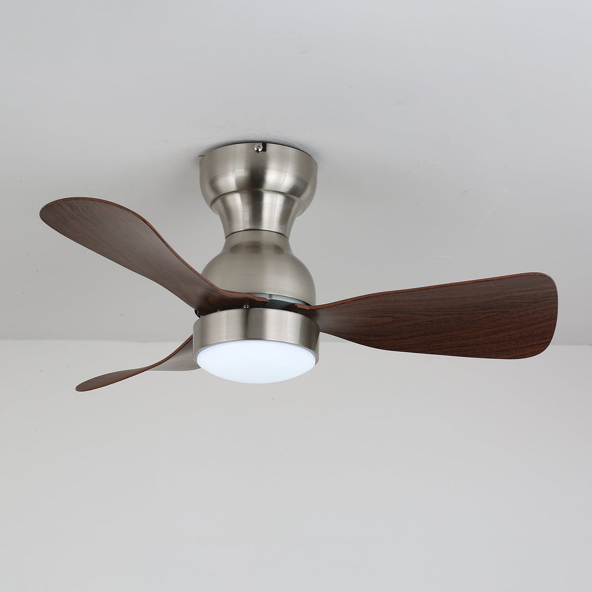 Aurdorus ventilador de techo con luz moderno de madera