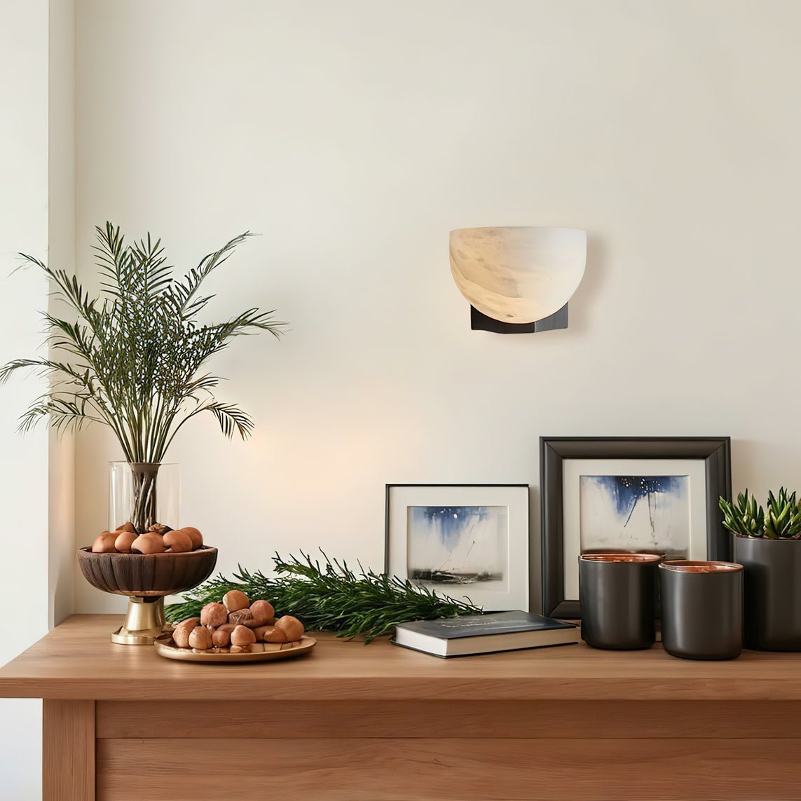 Corvina aplique de pared Bowl alabastro