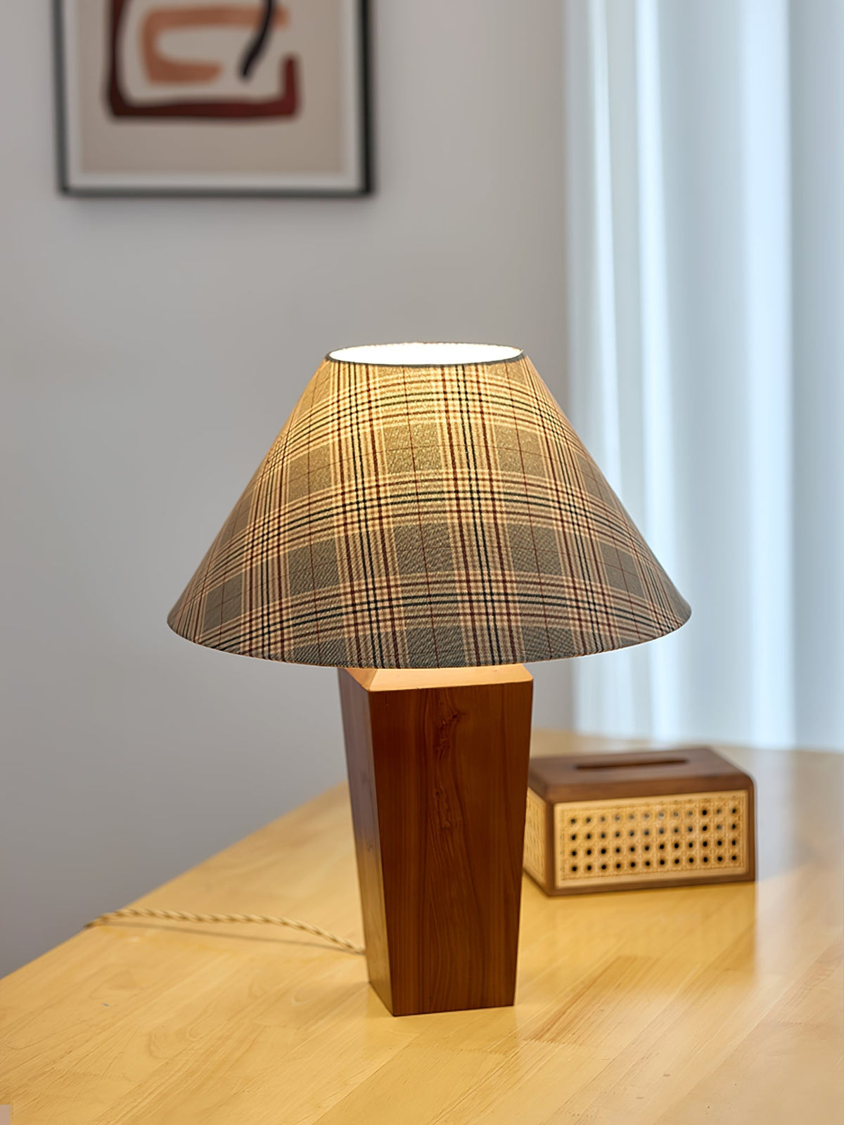 Wokel lámpara de mesa minimalista de madera