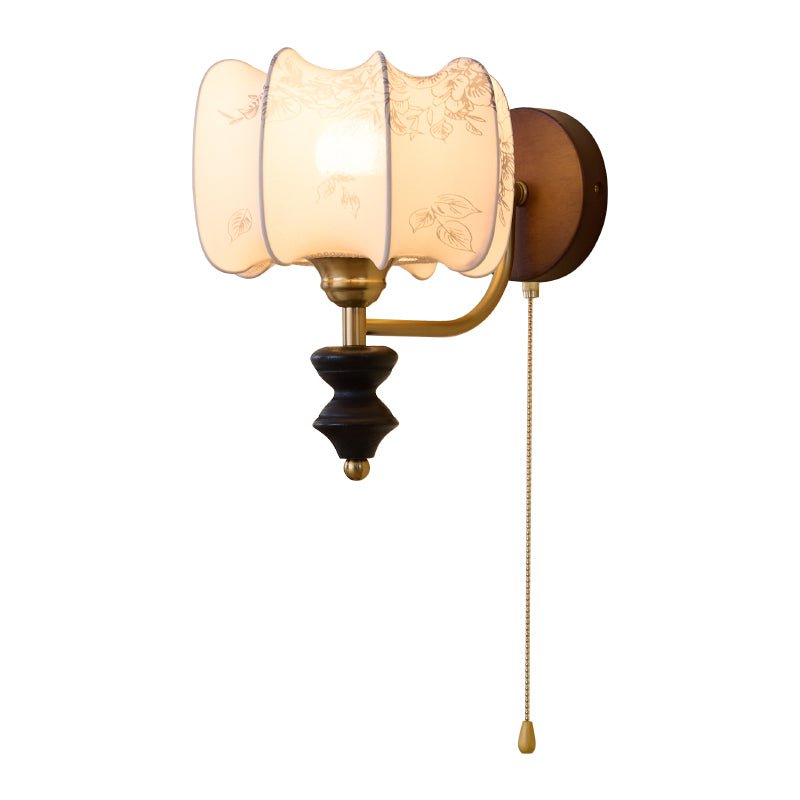Eshae Aplique de pared Tela Madera Premium Nórdico Arte