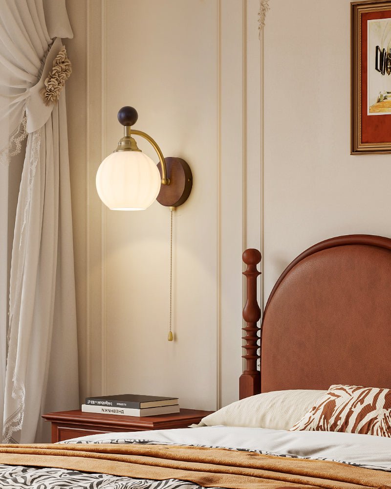 Eshae Aplique de pared Tela Madera Premium Nórdico Arte
